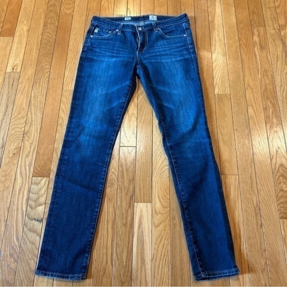 AG Adriano Goldschmidt Stilt Cigarette Leg Blue Denim Jeans Size 28 R Inseam 31”
